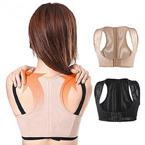 JenLn Stützbügel Chest Brace Up Tops Breast Entlastungs-BH Top X-Bügel-BHS for Frauen Körperhaltung Korrektor Shapewear (Color : Black Size : S)