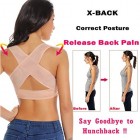 WOWENY Bruststütze für Frauen Haltungskorrektur Shapewear Tops Bruststütze X Rückenformer - Beige - Klein