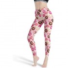 Qunrontan DoughnutWomen Stoff-Leggings weiche Yogahose weiche Capri-Strumpfhose für Fitness