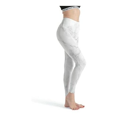 shenminqi Damen-Leggings mit Marmor-Textur bedruckt verschiedene Designs Yogahose dehnbar enge Hose Capris-Strumpfhose für Fitnessstudio