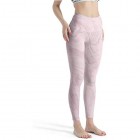 shenminqi Damen-Leggings mit Marmor-Textur nahtlos dünne Capri-Strumpfhose für Fitnessstudio