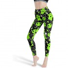 shenminqi Halloween-Frauen-Workout-Leggings coole 3D-Yogahose dünne Capri-Strumpfhose für Yoga