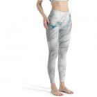shenminqi Stilvolle Leggings mit Marmor-Textur lustige Yogahose Knöchel Capri-Strumpfhose für Yoga
