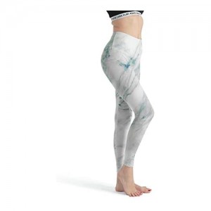 shenminqi Stilvolle Leggings mit Marmor-Textur lustige Yogahose Knöchel Capri-Strumpfhose für Yoga