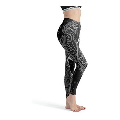 Stormruier VikingGirls Leggings mit Digitaldruck volle Länge Yogahose weiche Knöchel Capri-Strumpfhose für Workout