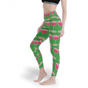 superyu Weinglas Damen Stilvolle Leggings Papular Yoga Pants Fun Capris Strumpfhose für Yoga