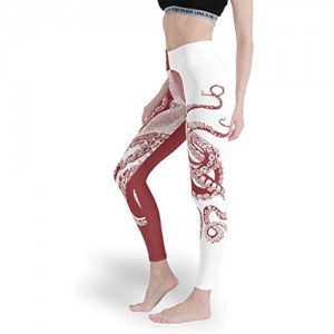 Xuanwuyi Rote OctopusWomen Stretchable Leggings Cool 3D Yoga Hose Pilates Bekleidung Capris Strumpfhosen für Yoga