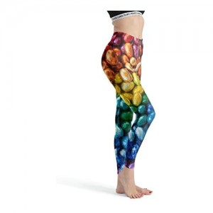 Xuanwuyi Sexy Leggings für Damen mit Ostereiern für aktive Yoga-Hose modisch bedruckt Capri-Strumpfhose zum Spielen