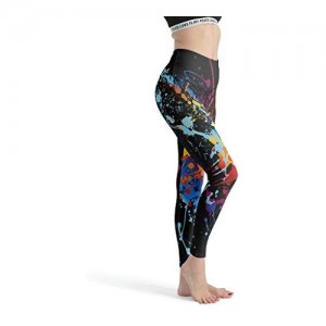 Xuanwuyi Splash InkGirls Capri-Leggings Neuheit Active Yoga Pants Super Soft Capris Strumpfhose für Fitness
