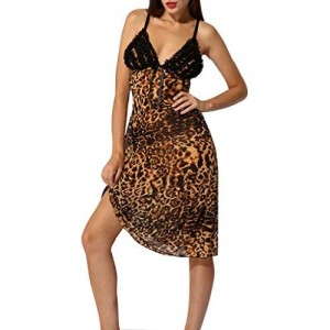 BAOFU Sexy Unterwäsche Damen Neu Dessous Nachthemd Nachtwäsche Unterwäsche Leopard Drucken