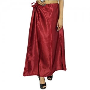 Indian Satin Silk Petticoat Bollywood Fest Inskirt Futter für Sari Frauen Kleidung