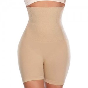 Jenbou Shapewear für Frauen hohe Taille figurformend Bauchkontrolle Höschen Taillentrainer Oberschenkel-Shorts