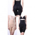 Xnhgfa Shapewear Damen Miederhose mit Bein - Miederpants mit Bauch-Weg Effekt Figurformend Push-up Wäsche Black+beige 3XL