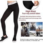 MFFACAI Neopren Saunahosen Abnehmen Workout Leggings zum Abnehmen mit Tasche für Frauen Hohe Taille