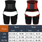 ZTTT 3 in 1 Taille und Oberschenkelschneider Doppelkompressionsgürtel Beinstütze Sweat Sauna Effekt Neopren-Taille Trainer Butt Lifter Training (Color : Waist and Leg Black Size : XXL-3XL)