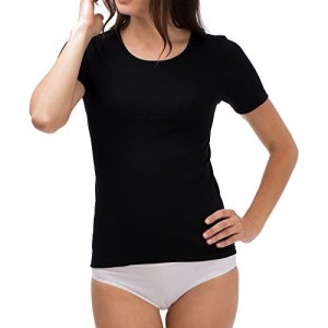 SCHÖLLER Damen Unterhemd Kurzarm I Damen Shirt I 51141-44-561 I Größe 38 bis 50 I Farbe Schwarz
