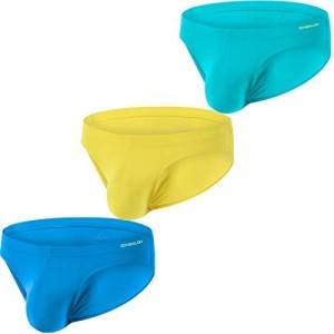 Herren-Slips mit Tasche niedriger Sitz ohne Etikett atmungsaktiv weicher Bambus sexy Bikini-Unterwäsche Slip für Männer Pack M L XL 2XL 3XL - - Medium