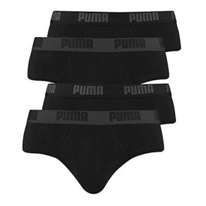 Puma Herren Basic Brief Men Slip 4er Pack Größe:L;Farbe:Black / Black (230)
