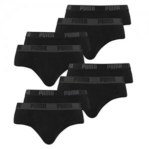 PUMA Herren Basic Brief Men Slip 8er Pack Größe:XL;Farbe:Black/Black (230)