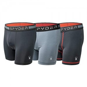 Spyder Herren-Boxershorts Sport-Kompressions-Shorts athletische Unterwäsche – Herren-Boxershorts – 3er-Pack für Herren