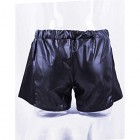 Herren Exotic Boxer Shorts Unterwäsche Künstliche PU Fun Topless Body Weste Schwarz Nachtclub Cosplay SM Anzug Kleidung (Farbe : L)