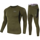 KIHUGL Thermo-Unterwäsche Long Johns Sport-Trainingsanzug für Herren im Freien Atmungsaktive Elastizität Schnelltrocknende Thermo-Oberteile