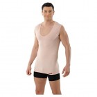 Albert Kreuz Deep-V-Unterhemd unsichtbar Business-Unterhemd aus Stretch-Baumwolle mit extra tiefem V-Ausschnitt ohne Arm Hautfarbe Nude
