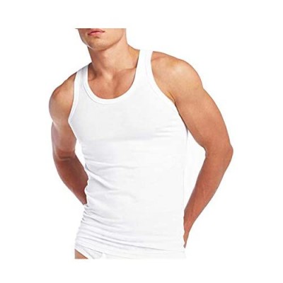 Bonjour® Herren-Unterhemd klassisch 100 % Baumwolle ärmellos Weiß erhältlich in 3 und 6 Stück/erhältlich in den Größen S M L XL XXL