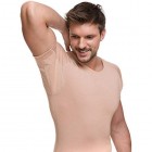 SAPREZA Anti-Schweiß Business Herren Unterhemd in unsichtbar mit V-Ausschnitt mit Einsätzen gegen Schweiss (Unterarm-Schweißpads)