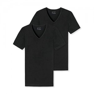 Schiesser Herren Unterhemd Shirt 2er Pack Organic Cotton V-Ausschnitt - 95/5