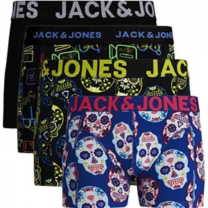 Jack & Jones Herren Boxershorts 4er Pack Trunks Shorts Baumwoll Mix Unterhose Core S M L XL XXL