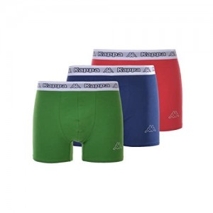 Kappa Herren Boxershorts Trunks Pants 3er Pack Größe: M grün-blau-rot