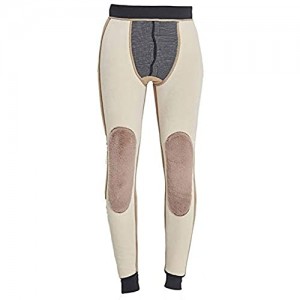 G&F Männer Lange Unterhosen Thermohose Wolle Gefüttert Warm Schwergewicht Grundschicht Unterwäschehosen Leggings Hosen (Color : Black Size : 2XL)