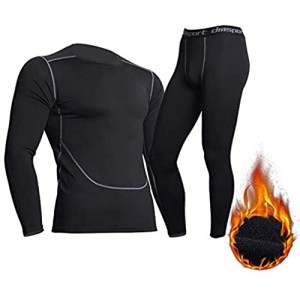 MILASIA Man Thermal Underwear Unterwäsche Quick Dry Breathable Warm Top + Warm Pants Funktionsunterwäsche für den Laufsport Wandern Mountain