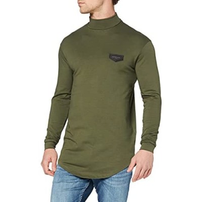 Gianni Kavanagh Herren Army Green Core Turtleneck Long Sleeve Tee Unterhemd