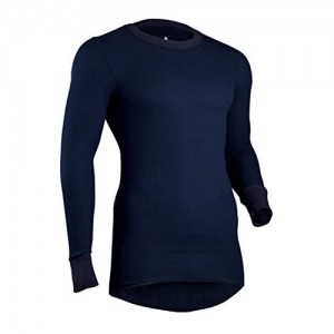 Indera Men's Icetex Cotton Outside/Fleeced Polyester with Silvadur Inside Top Navy XX-Large