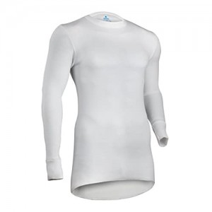 Indera Men's Icetex Cotton Outside/Fleeced Polyester with Silvadur Inside Top White XX-Large