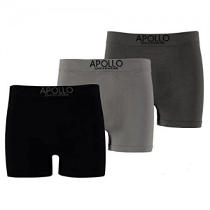 3 Apollo Boxershorts Pants Retroshorts Seamless Nahtlos und Körperbetonend Unterwäsche für Herren mit Anti-Loch-GARANTIE