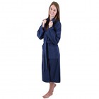 Betz Bademantel mit Schalkragen Madrid für Damen und Herren 100% Baumwolle Größen S-XXL Größe XL/blau