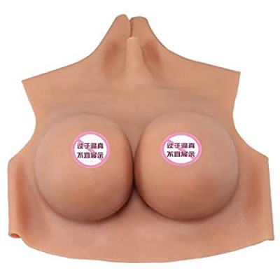 LLC Tragbares Halbkörperpastenohrdesign Künstliche Künstliche Brust Silikonbrustformen - Für Mastektomie Cosplay Transgender-Kostüm Color 3 Silica Gel H
