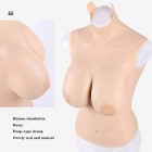Silikonbrüste Silikon Brustformen Brustprothese künstliche brüste Bodysuit für Crossdresser Transgender Drag Queen Kostüme (Farbe : European Yellow Size : I Cup)