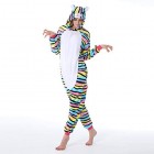 JXILY Damen Schlafanzug Tier Kostüm Farbe Katze Tiger Katze Pyjama Paar Eltern-Kind Tier Einteiligen Pyjama Bequem Warm Overall mit Kapuze