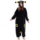 Umbreeon Schlafanzug für Erwachsene Plüsch Einteiler Cosplay Tier Hauskleidung Nachtwäsche Jumpsuit Kostüm für Damen und Herren