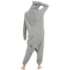 ZHHAOXINPA Erwachsene Damen/Herren Cartoon Kostüm- Jumpsuit Overall Schlafanzug Pyjamas Einteiler Grau Seehund