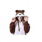 ZWwei Einteiler für Erwachsene Eichhörnchen-Einteiler Fleece Halloween Party Einteiler Kostüm Jumpsuit Schlafanzug mit Kapuze Kigurumi (Größe : L)