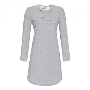 Ringella Damen Nachthemd mit Schriftzug grau-Melange 50 0511014A grau-Melange 50