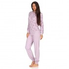Damen Pyjama Schlafanzug Langarm mit Bündchen und Knopfleiste am Hals - 291 201 90 191