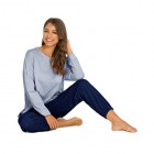 MINTLIMIT Damen Schlafanzug Zweiteiliger Baumwolle Pyjama Set Kurzarm Oberteil & Shorts Set Hausanzug Sleepwear Lounge Wear Sommer Jogger