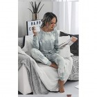 Spec4Y Pyjama Damen Zweiteilige Nachtwäsche Tie Dye Druck Langarm Oberteil Lang Hose Schlafanzug Loungewear mit Taschen