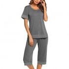 Unibelle Schlafanzug Damen Kurz Shorty Pyjama Zweiteiliger Nachtwäsche Sommerschlafanzüge